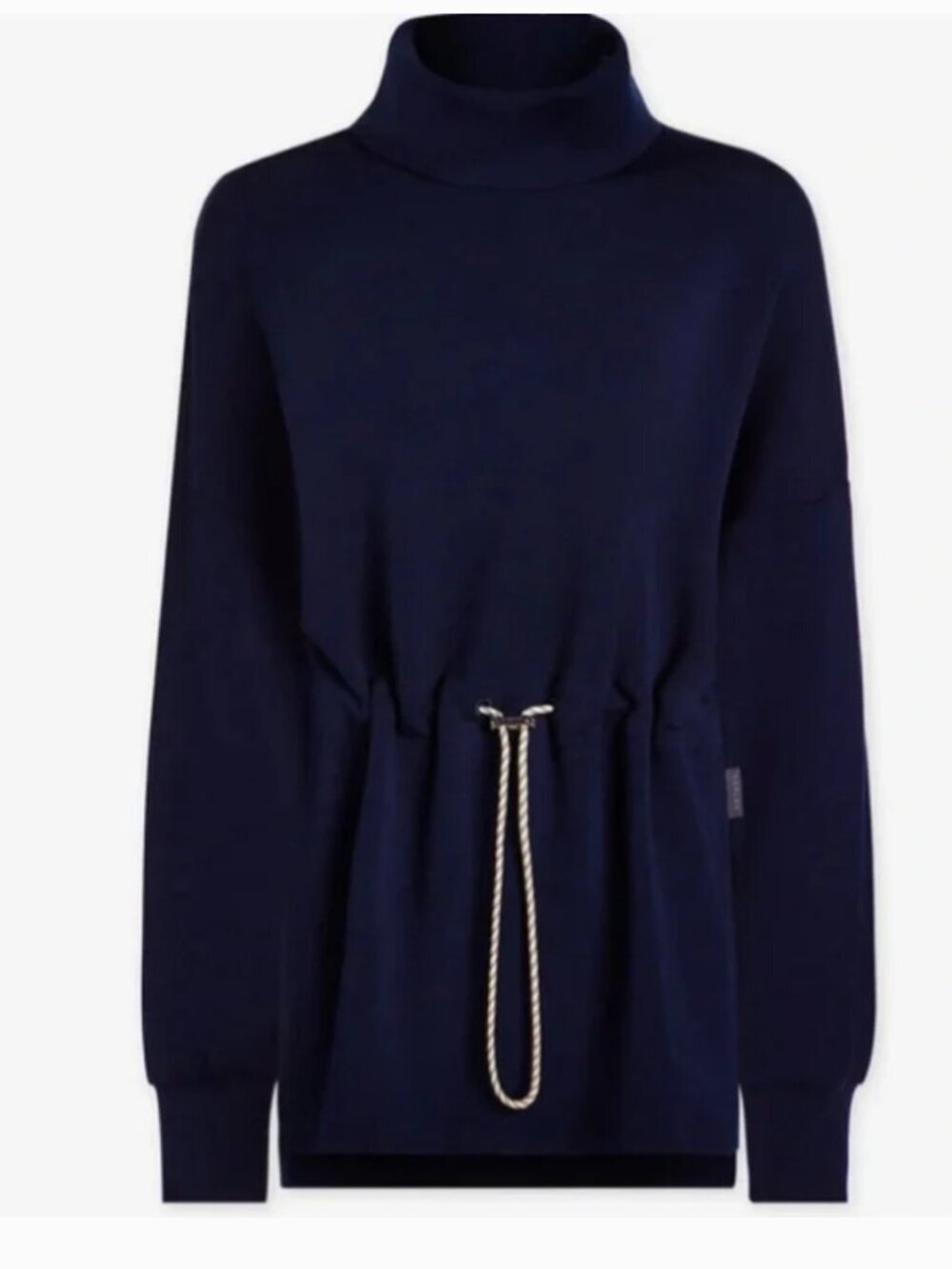 Varley Freya Blue (Sky Captain) Cowl Neck Sweater with Drawstring - Size S $148 - Picture 10 of 11